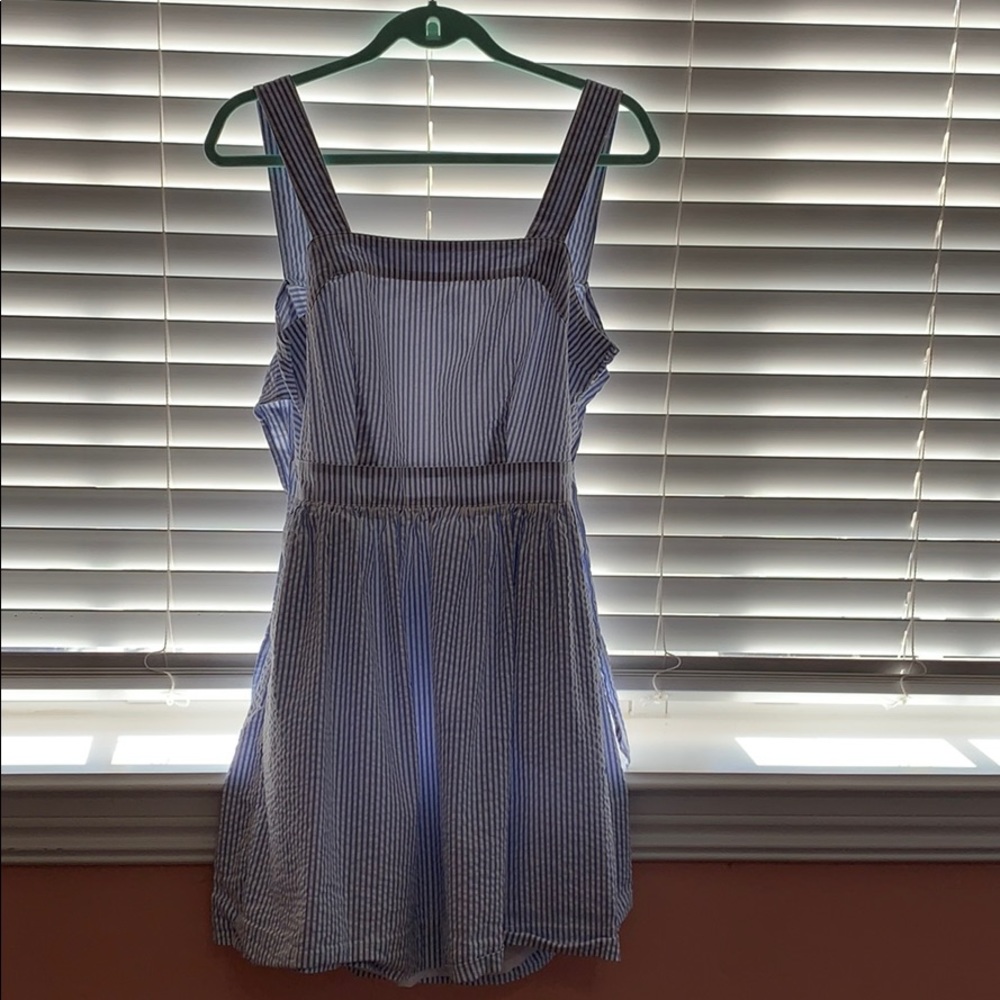 JCrew women’s dress blue and white striped